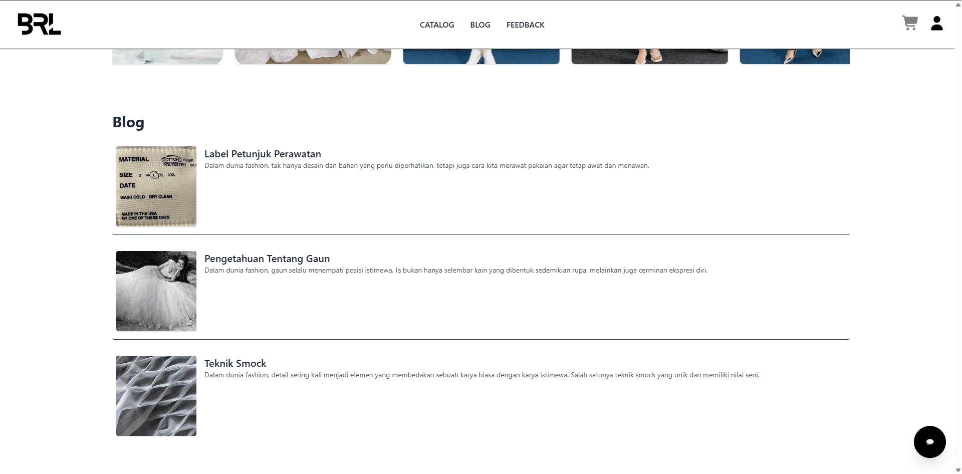 BRL Fashion preview: Content can soften the interface.